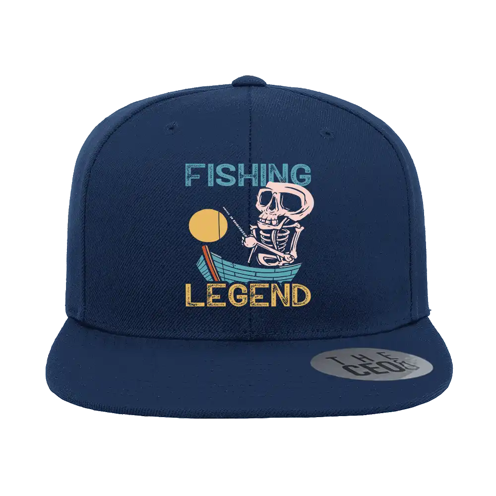 Fishing Legend Embroidered Flat Bill Cap