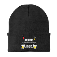 Thumbnail for Fishing Solves All My Problem Embroidered Beanie