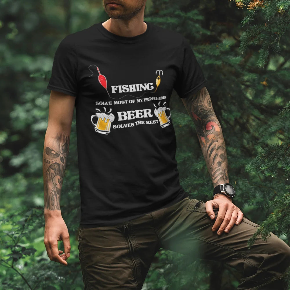 Fishing Solves All My Problem Man T-Shirt