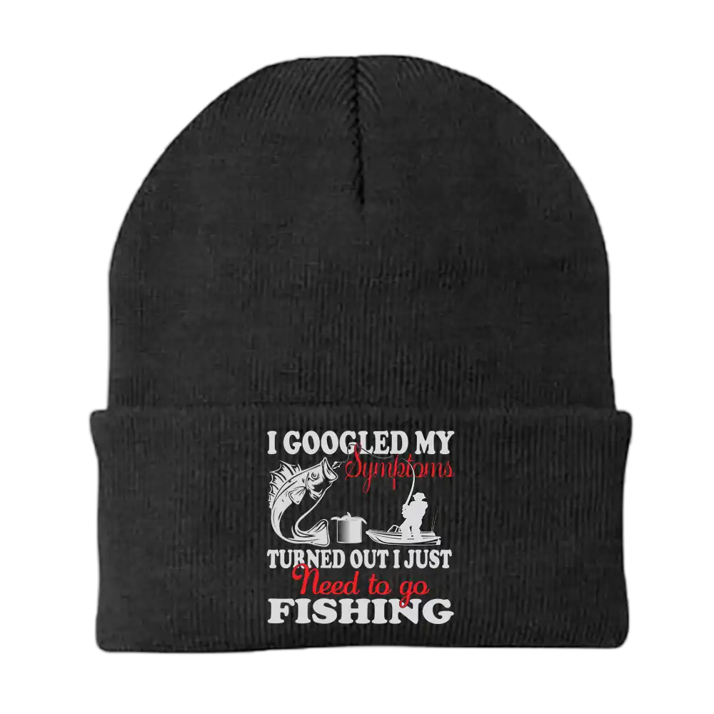 Fishing Symptoms Embroidered Beanie