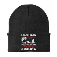 Thumbnail for Fishing Symptoms Embroidered Beanie