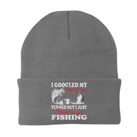 Thumbnail for Fishing Symptoms Embroidered Beanie