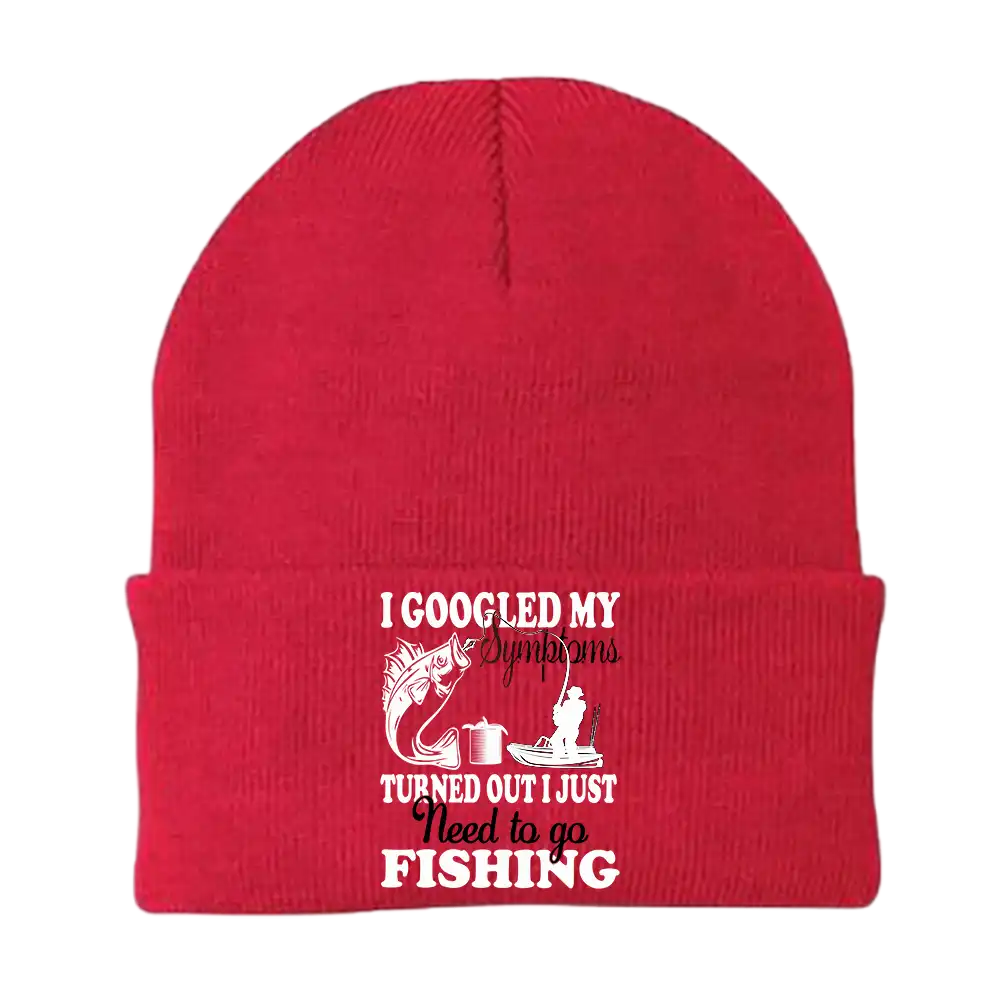 Fishing Symptoms Embroidered Beanie