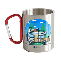 Thumbnail for Funny Camping Stainless Steel Double Wall Carabiner Mug 12oz