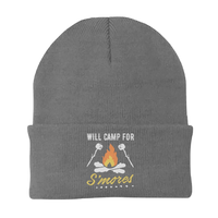 Thumbnail for Will Camp For Smores Embroidered Beanie