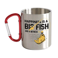 Thumbnail for Happiness Is A Big Fish Carabiner Mug 12oz
