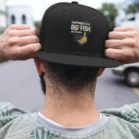 Thumbnail for Happiness Is A Big Fish Embroidered Flat Bill Cap