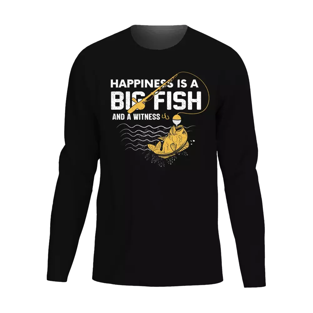 Happiness Is A Big Fish Men Long Sleeve Shirt