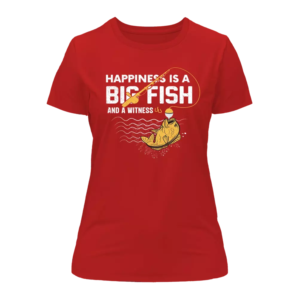 Happiness Is A Big Fish T-Shirt for Women - Outdoorzees