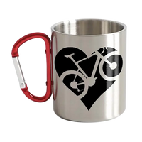 Thumbnail for Heart Bike Stainless Steel Double Wall Carabiner Mug 12oz
