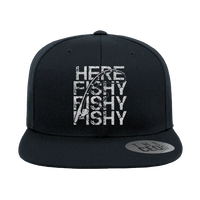 Thumbnail for Here Fishy Fishy Embroidered Flat Bill Cap