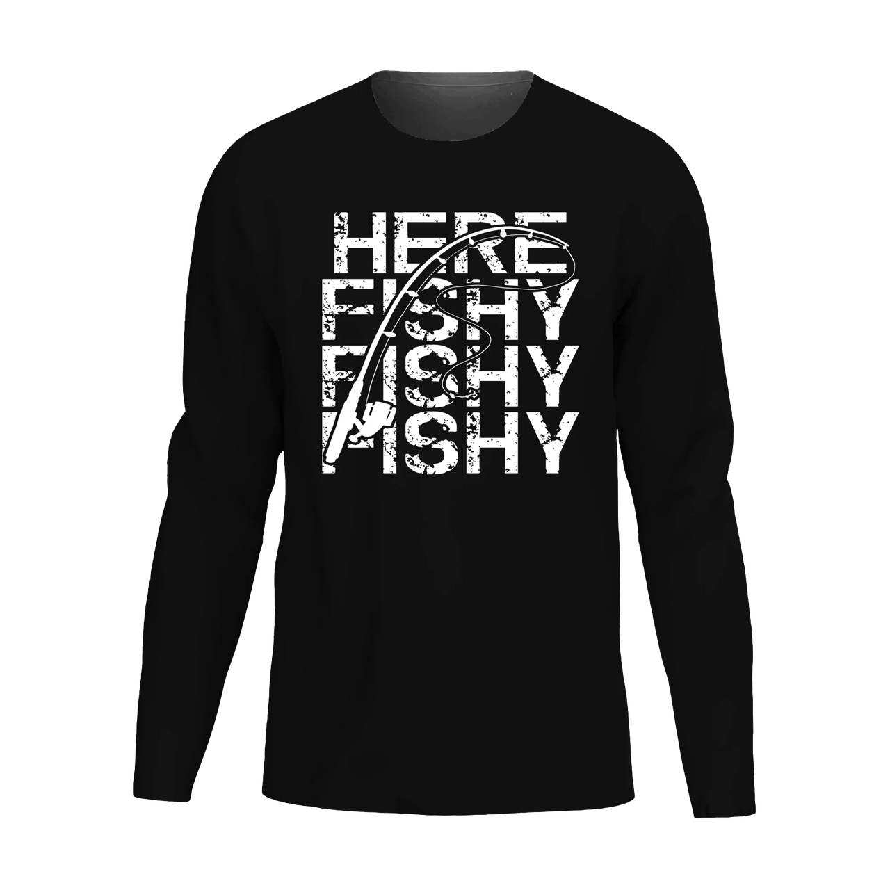 Here Fishy Fishy Men Long Sleeve Shirt