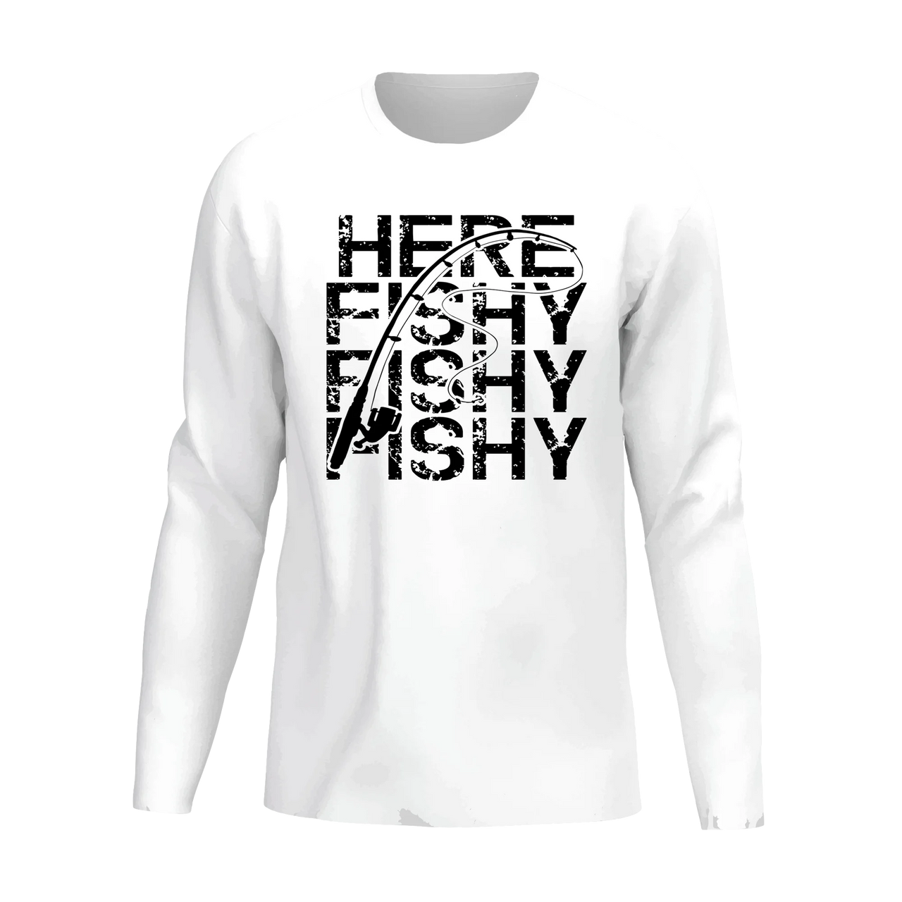 Here Fishy Fishy Men Long Sleeve Shirt
