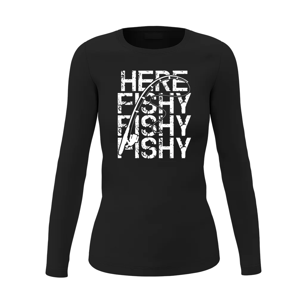 Here Fishy Fishy Women Long Sleeve Shirt