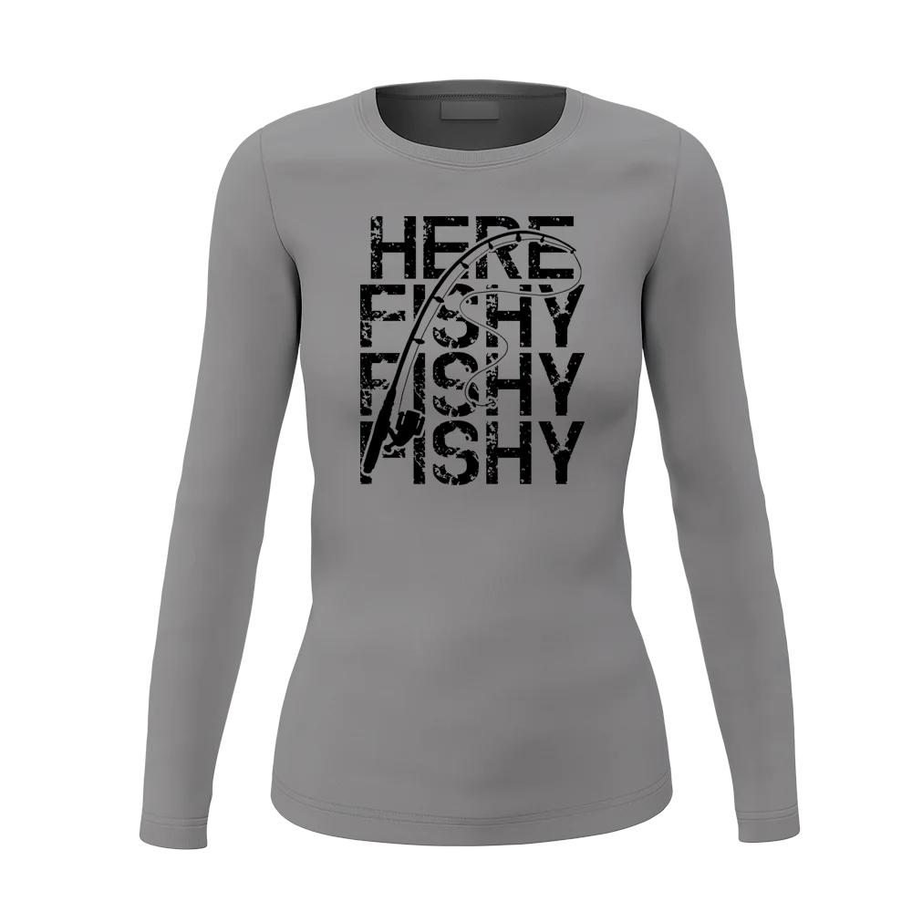 Here Fishy Fishy Women Long Sleeve Shirt