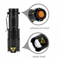 Thumbnail for High Power Waterproof Zoomable Mini Torch Tactical Mini Led Flashlight