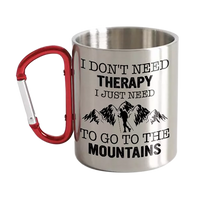 Thumbnail for Hiking I Don't Need Therapy Stainless Steel Double Wall Carabiner Mug 12oz