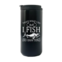 Thumbnail for I Fish And Know Things 14oz Tumbler Black
