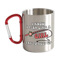 Thumbnail for I Fish Like A Girl Carabiner Mug 12oz