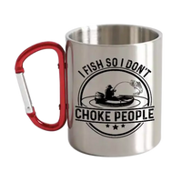 Thumbnail for I Fish So I Don't Choke People v2 Carabiner Mug 12oz