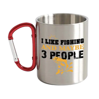 Thumbnail for I Like Fishing And Maybe Like 3 People Carabiner Mug 12oz