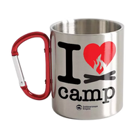 Thumbnail for I Love Camp Stainless Steel Double Wall Carabiner Mug 12oz