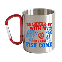 Thumbnail for I Make Fish Come Carabiner Mug 12oz