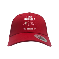 Thumbnail for I Fish Like A Girl Embroidered Trucker Hat