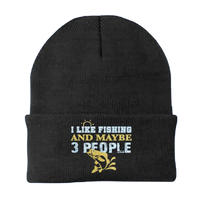 Thumbnail for I Like Fishing And Maybe Like 3 People Embroidered Beanie