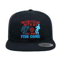 Thumbnail for I Make Fish Come Embroidered Flat Bill Cap