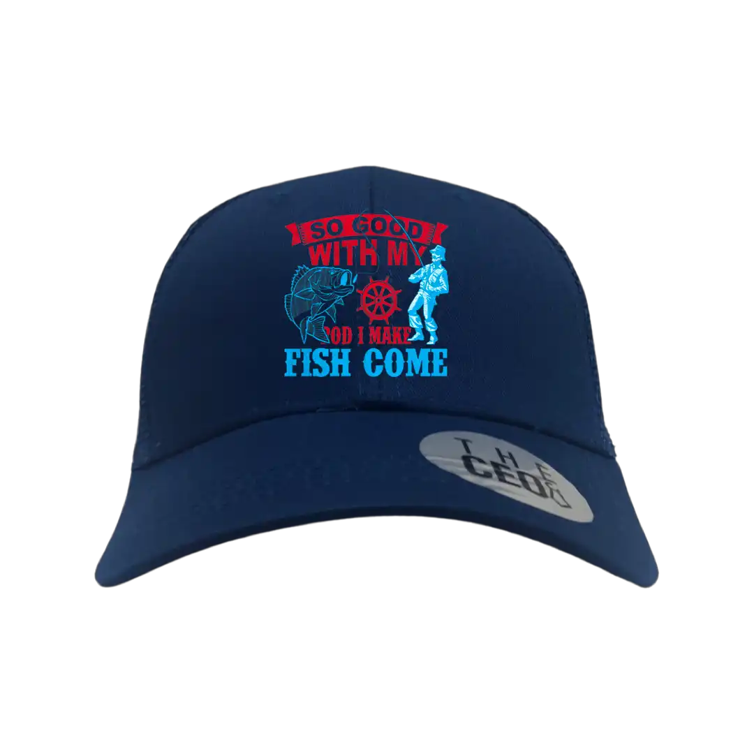 I Make Fish Come Embroidered Trucker Hat