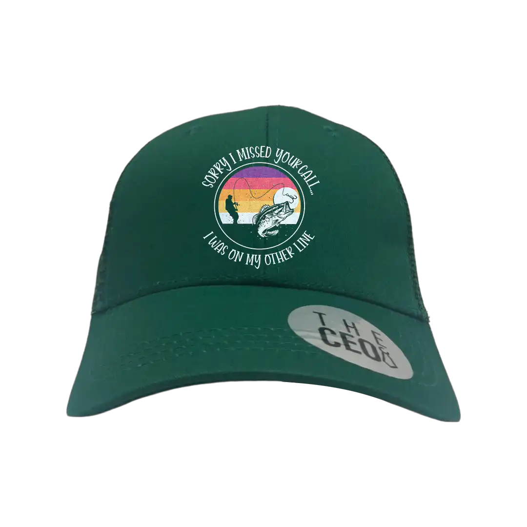 I Was On Another Line Printed Trucker Hat