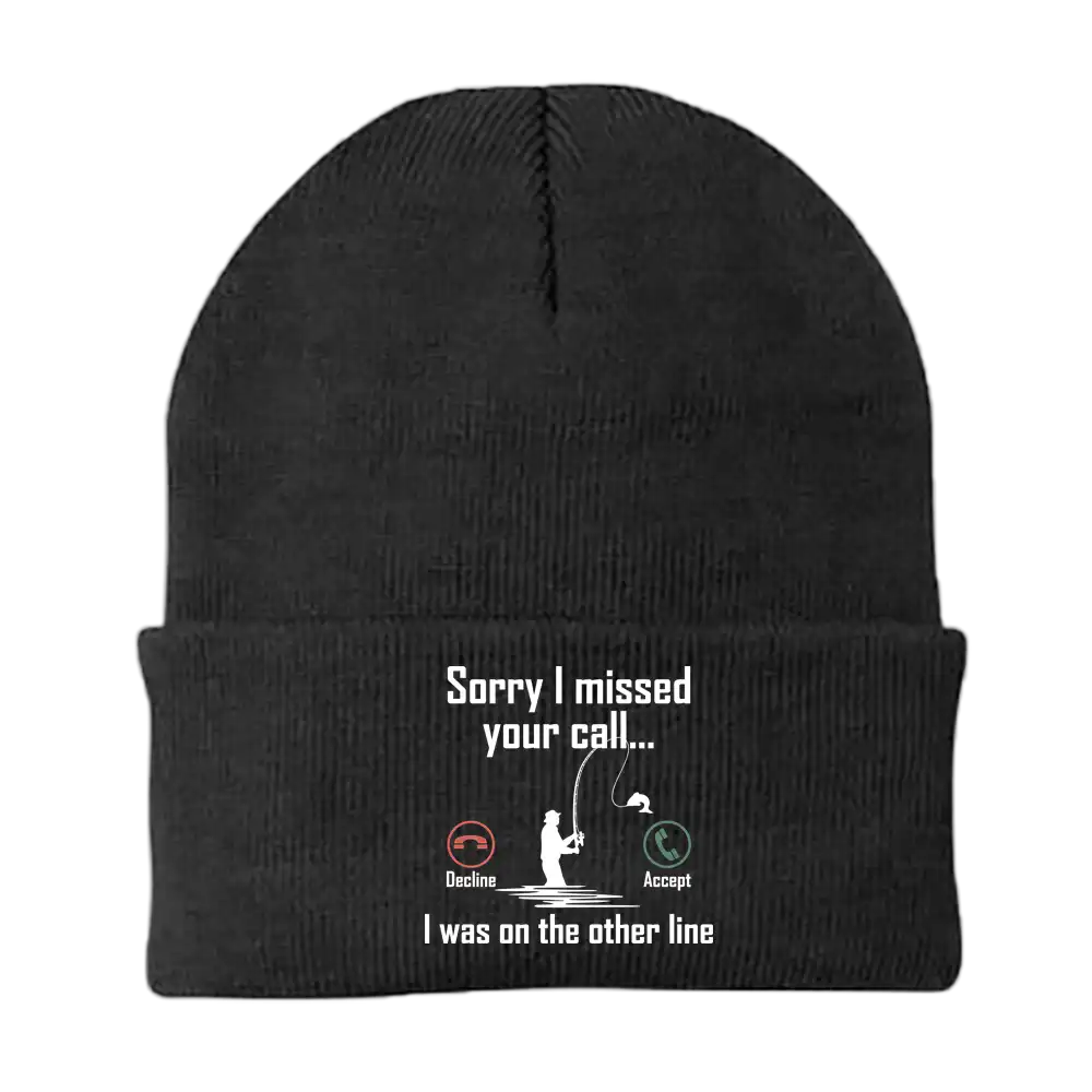 I Was On Another Line v2 Embroidered Beanie