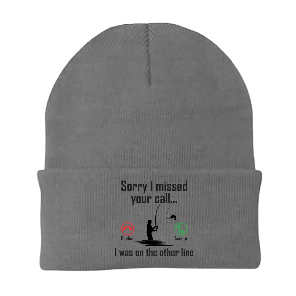 I Was On Another Line v2 Embroidered Beanie