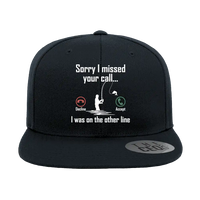Thumbnail for I Was On Another Line v2 Embroidered Flat Bill Cap