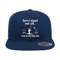 Thumbnail for I Was On Another Line v2 Embroidered Flat Bill Cap