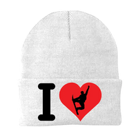 Thumbnail for I Love Snowboarding Embroidered Beanie