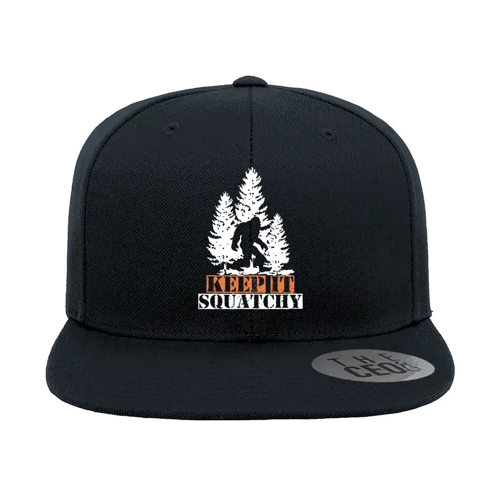 Keep It Squatchy Embroidered Flat Bill Cap