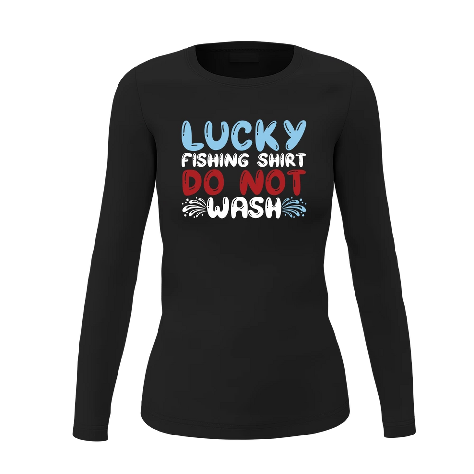 Lucky Fishing Shirt Women Long Sleeve Shirt
