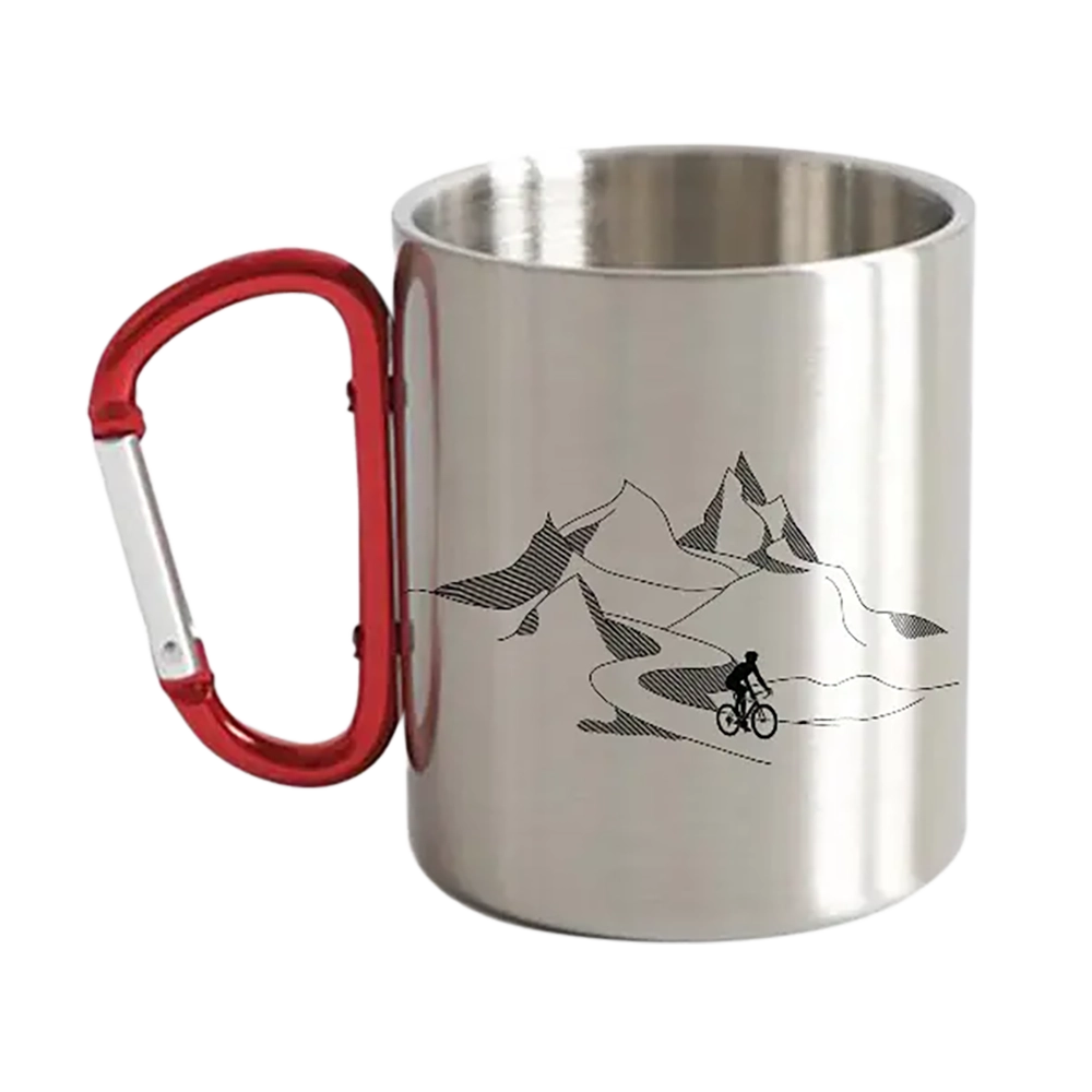 Mountain Cycling Stainless Steel Double Wall Carabiner Mug 12oz
