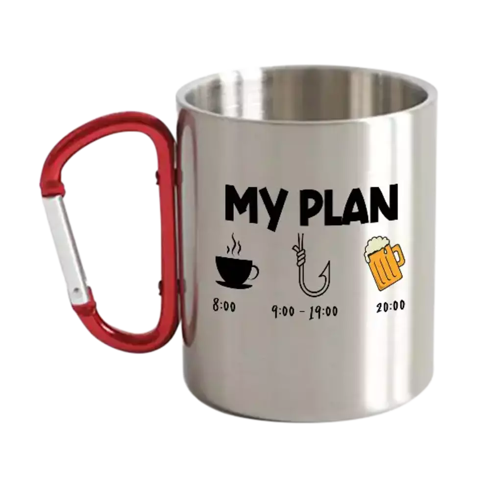 My Fishing Plan Carabiner Mug 12oz