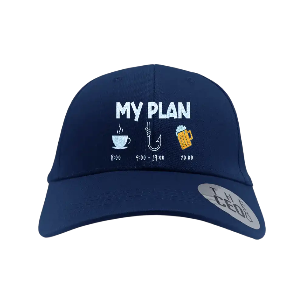 My Fishing Plan Embroidered Baseball Hat