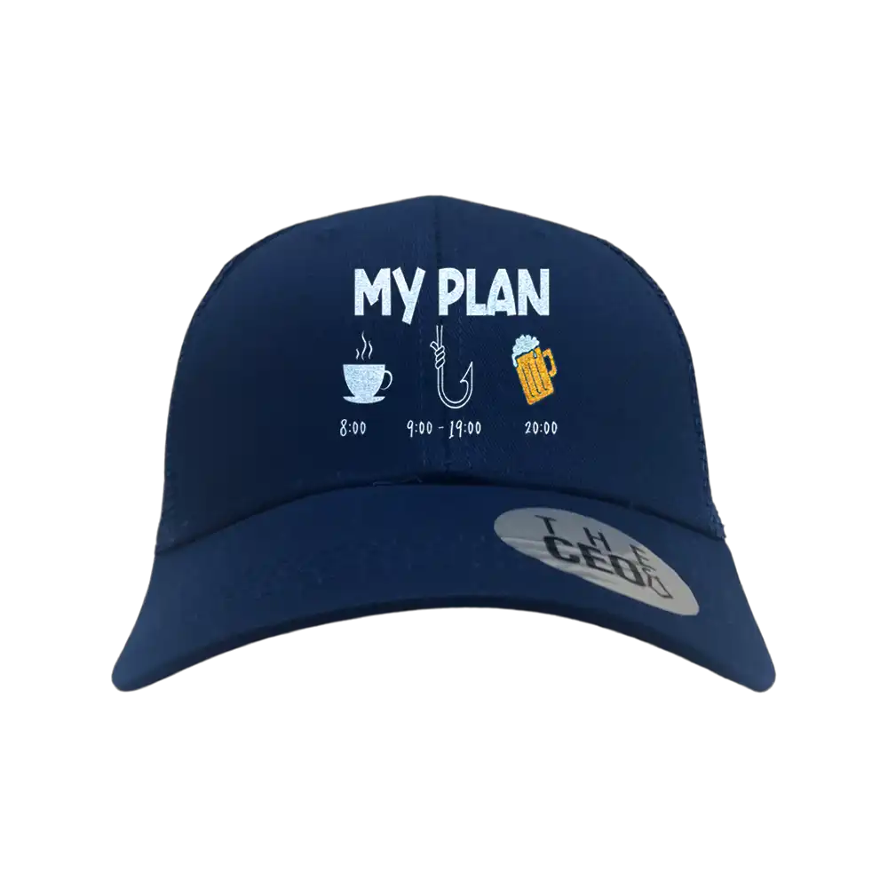 My Fishing Plan Embroidered Trucker Hat