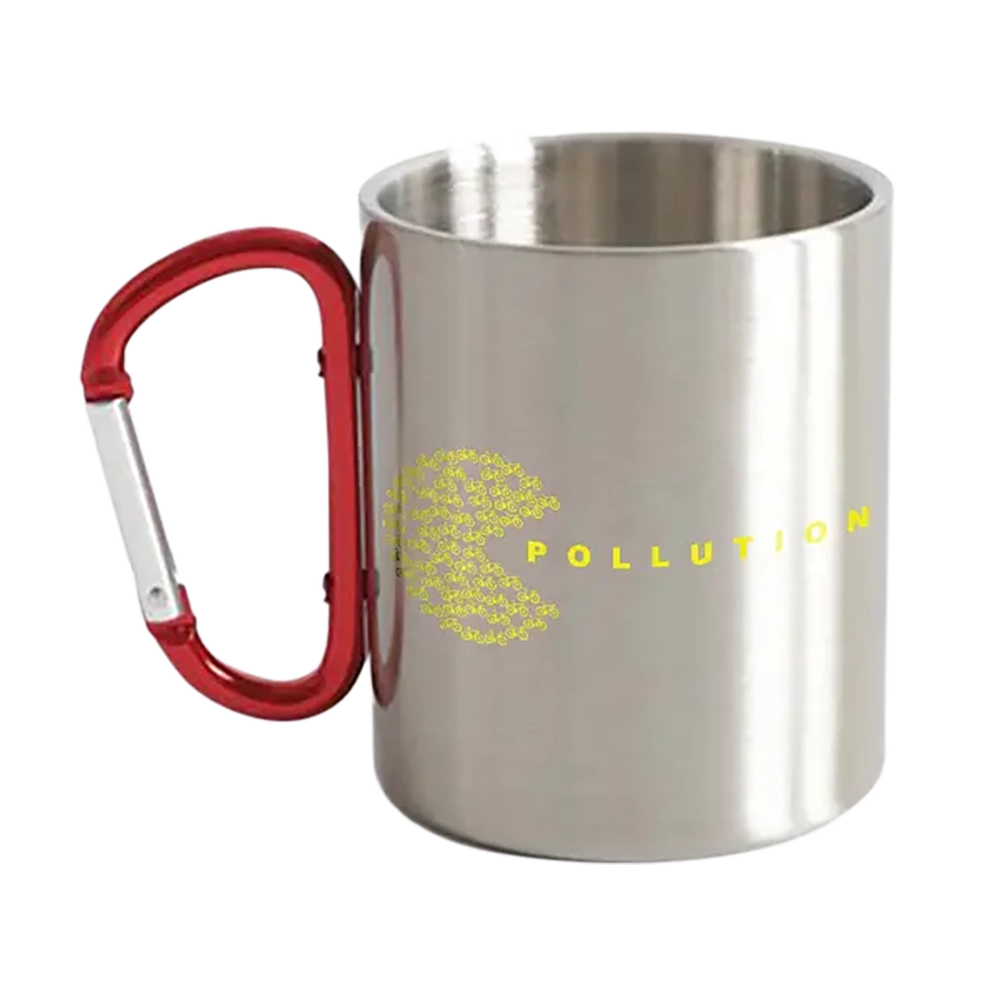 Pollution Eater Stainless Steel Double Wall Carabiner Mug 12oz