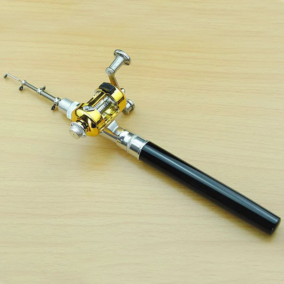 Survival & Portable Telescopic Pocket Mini Pen Fishing Rod with Reel