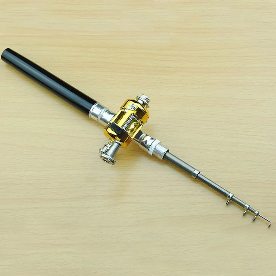 Survival & Portable Telescopic Pocket Mini Pen Fishing Rod with Reel