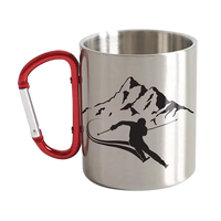 Thumbnail for Run From The Avalanche Stainless Steel Double Wall Carabiner Mug 12oz