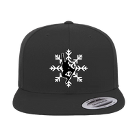 Thumbnail for Snowboard Snowflake Embroidered Flat Bill Cap