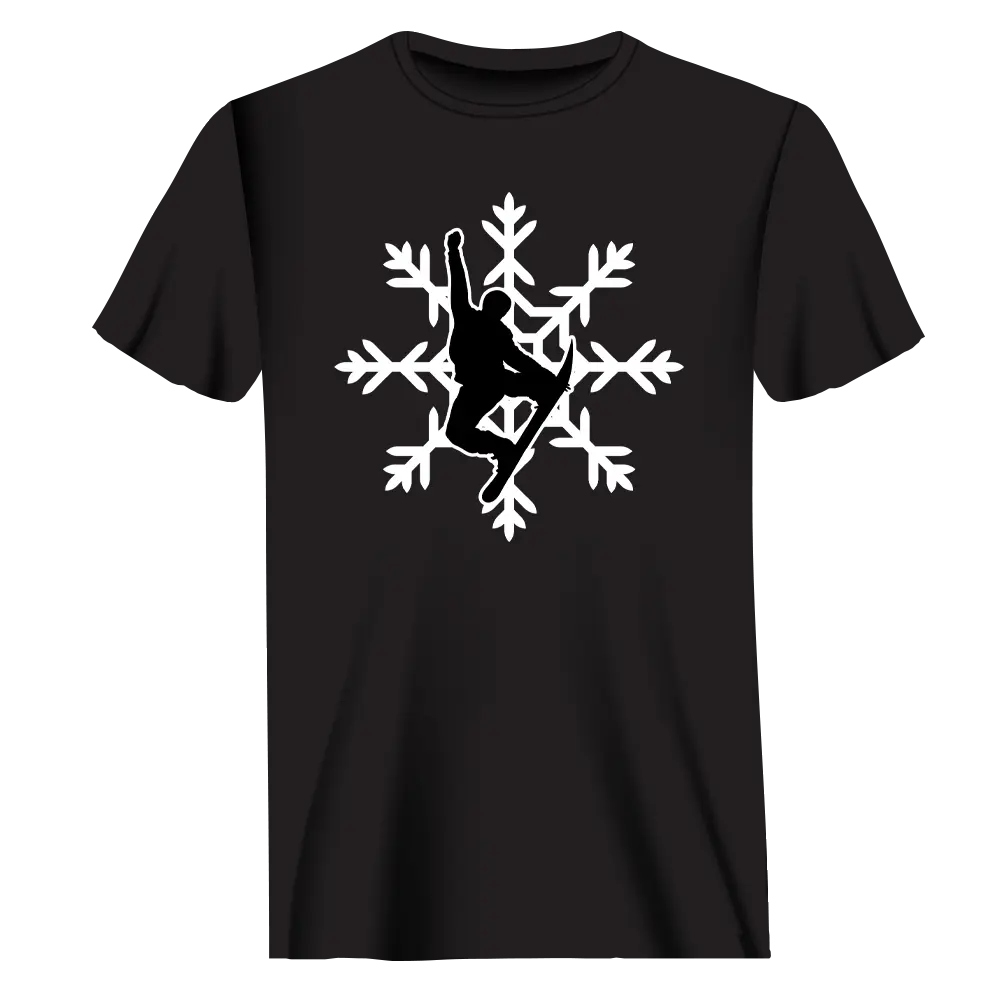 Snowboard Snowflake T-Shirt for Men