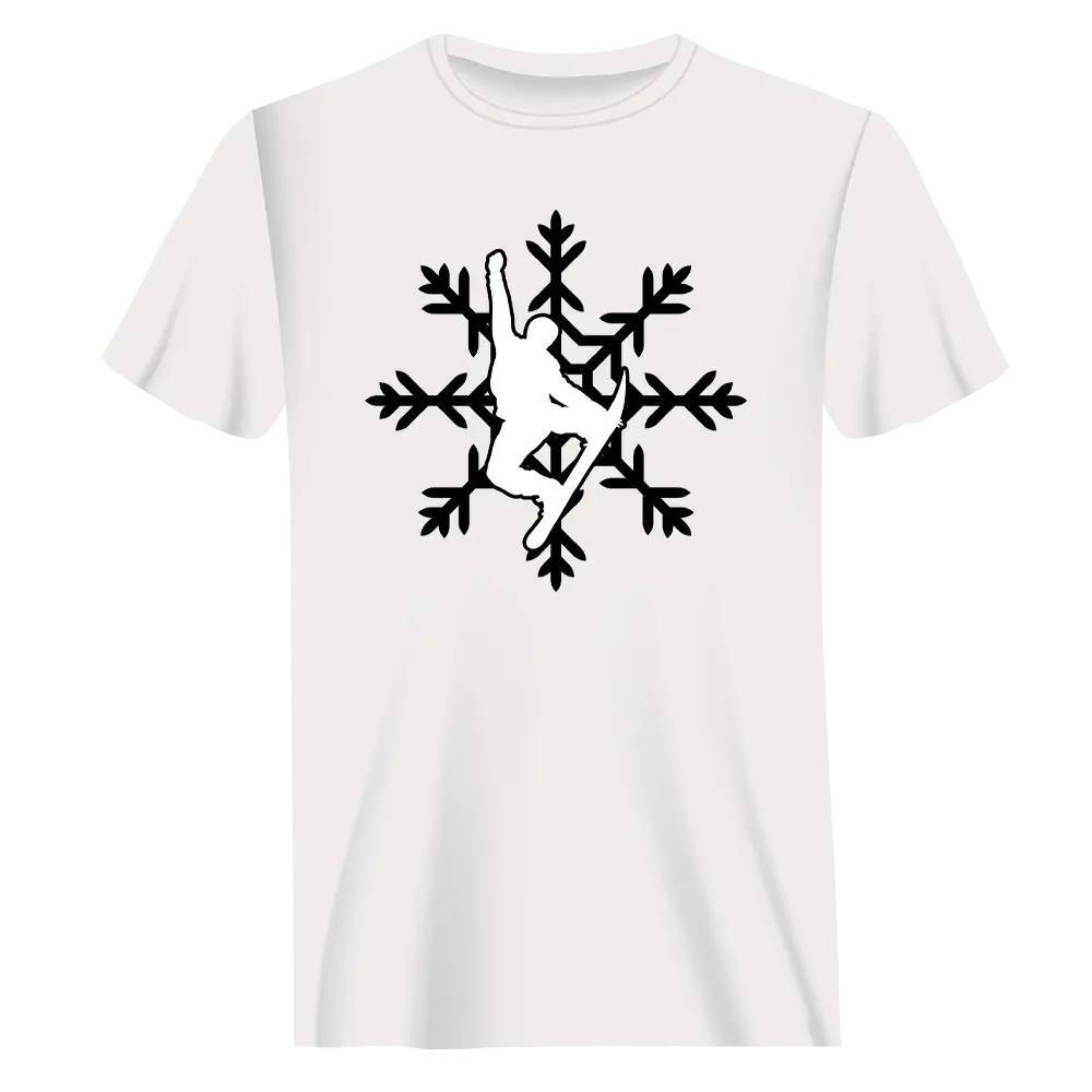 Snowboard Snowflake T-Shirt for Men